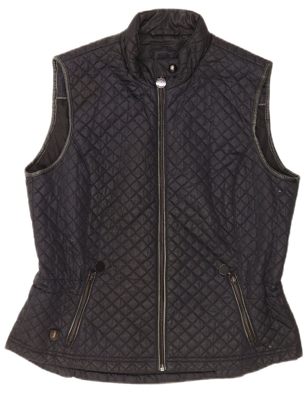 Gilet trapuntato da donna Massimo Dutti UK 18 XL poliestere nero