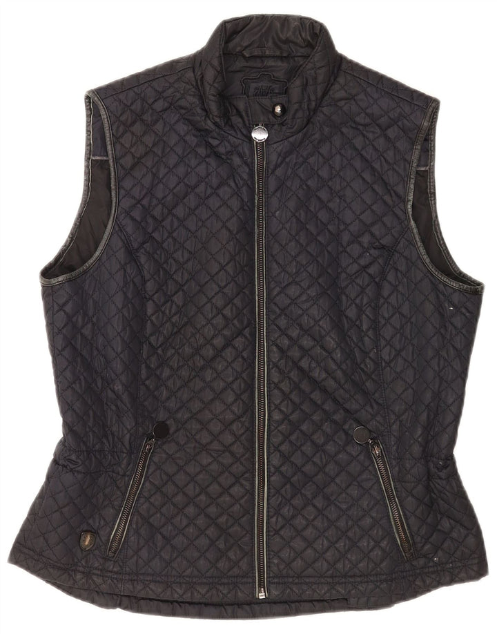 Gilet trapuntato da donna Massimo Dutti UK 18 XL poliestere nero