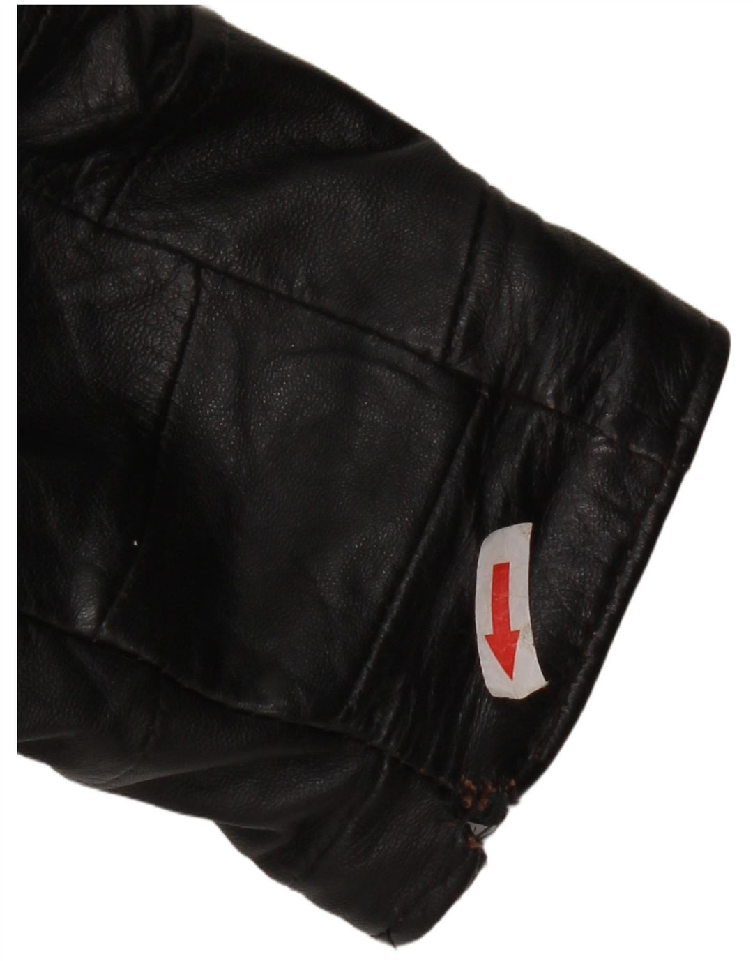 Giacca in pelle bomber da donna vintage UK 12 in pelle nera media