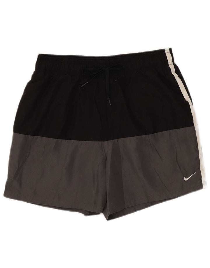 Pantaloncini sportivi Nike da uomo color block medio nero