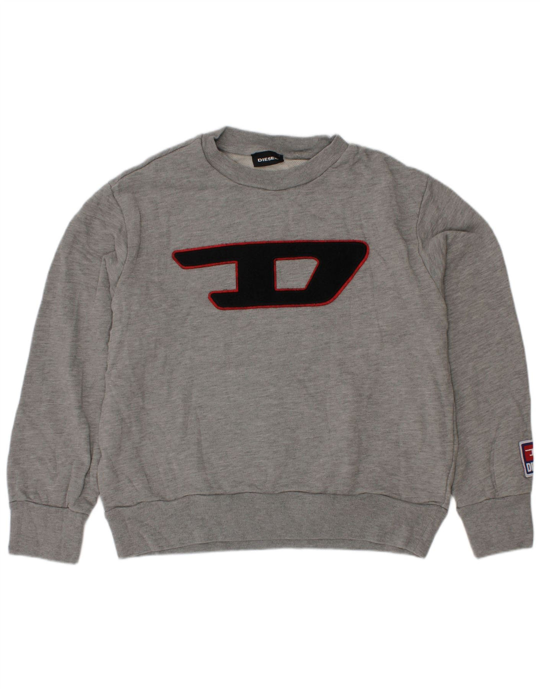 Diesel Felpa con grafica per ragazzi Maglione 7-8 anni in cotone grigio
