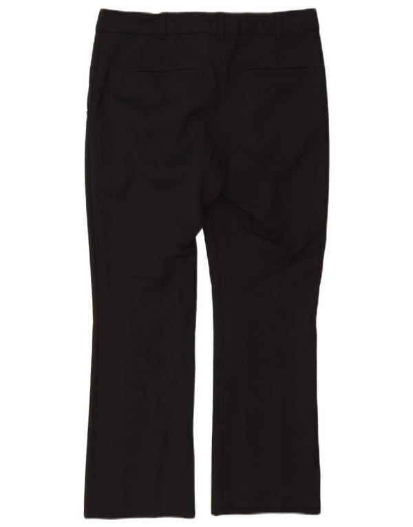 Sportmax Womens Bootcut Chino Trousers UK 10 Small W30 L26 Black Cotton