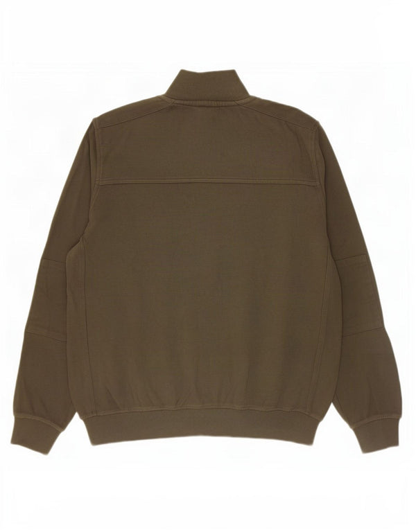 Maglione da uomo Lacoste con collo a bottoni taglia 4 cotone kaki medio