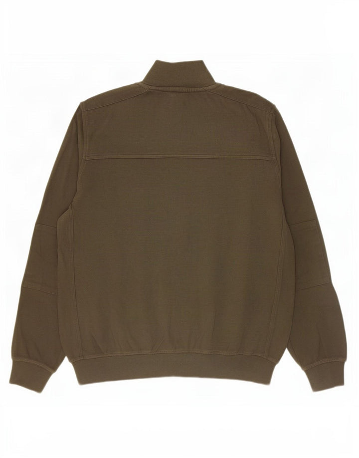 Maglione da uomo Lacoste con collo a bottoni taglia 4 cotone kaki medio