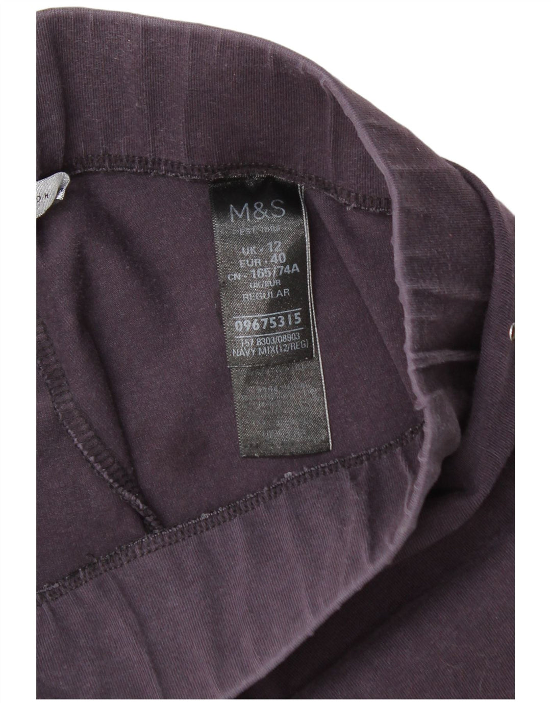 Leggings da donna Marks & Spencer UK 12 Cotone maculato viola medio