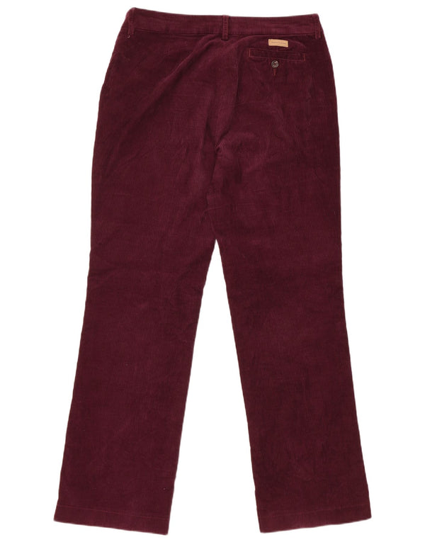 Pantaloni da donna in velluto a coste Henry Cottons IT 44 medio W32 L30 Borgogna