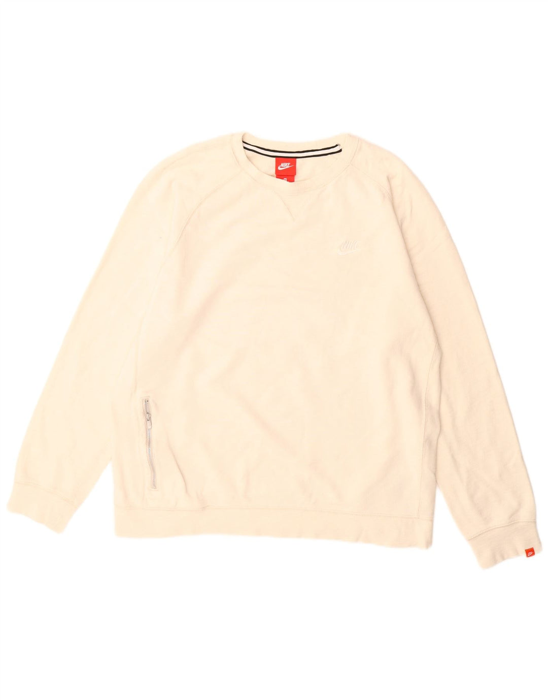 Felpa da uomo Nike Jumper XL in cotone bianco sporco
