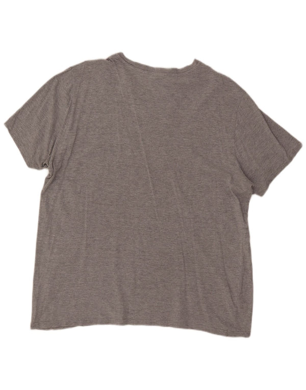 T-shirt grafica da donna CHAMPION Top UK 22 3XL Cotone chiazzato grigio