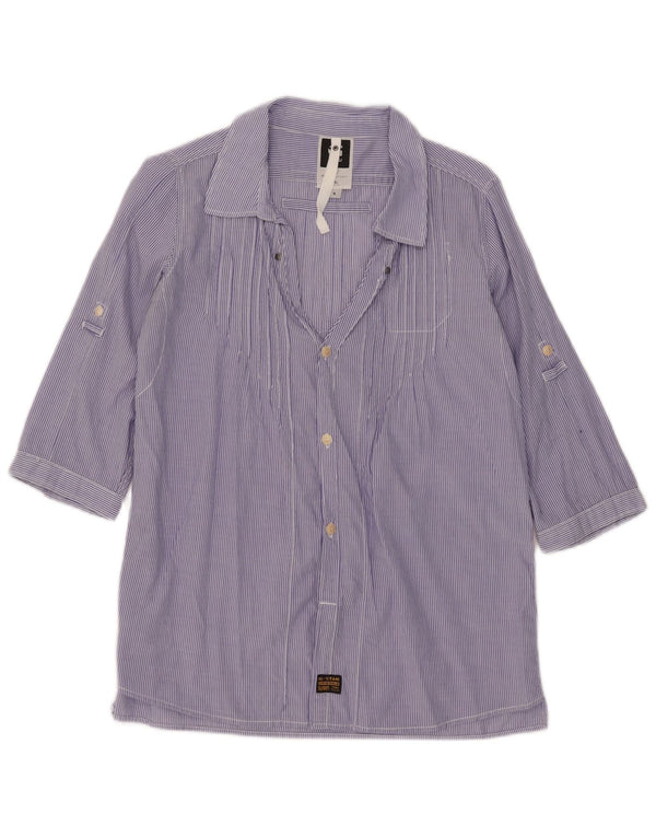 Camicia a maniche a 3/4 da donna G-Star UK 10 piccolo gessato blu