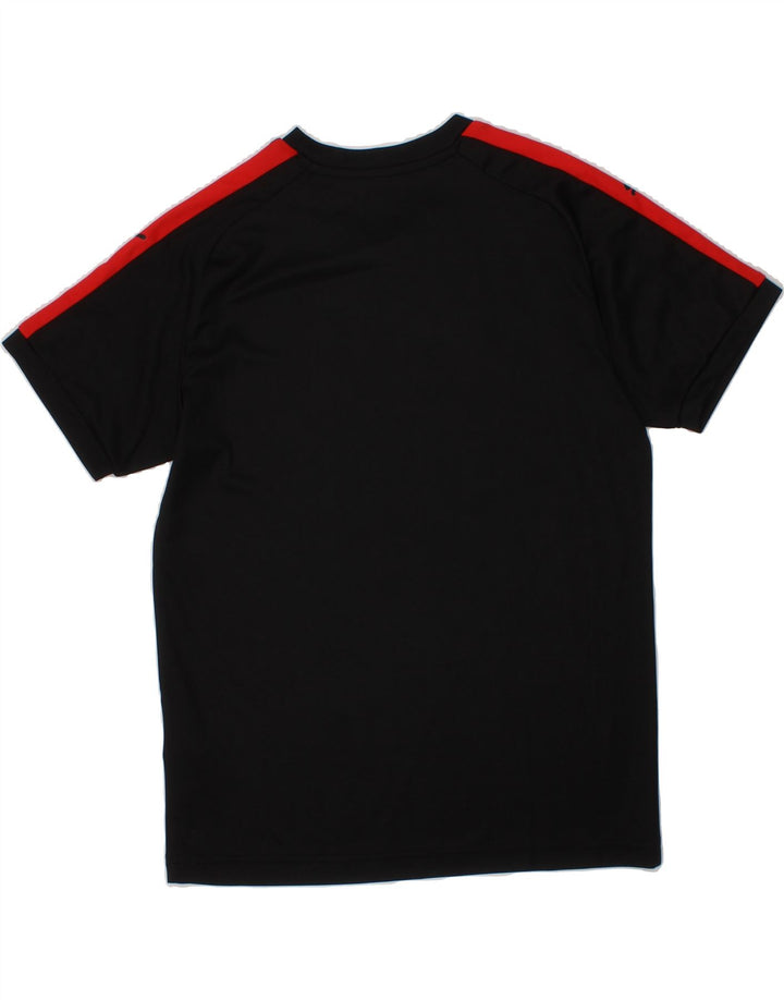 PUMA Boys T-Shirt Top 9-10 Years Black Colourblock Polyester Vintage Puma and Second-Hand Puma from Messina Hembry 