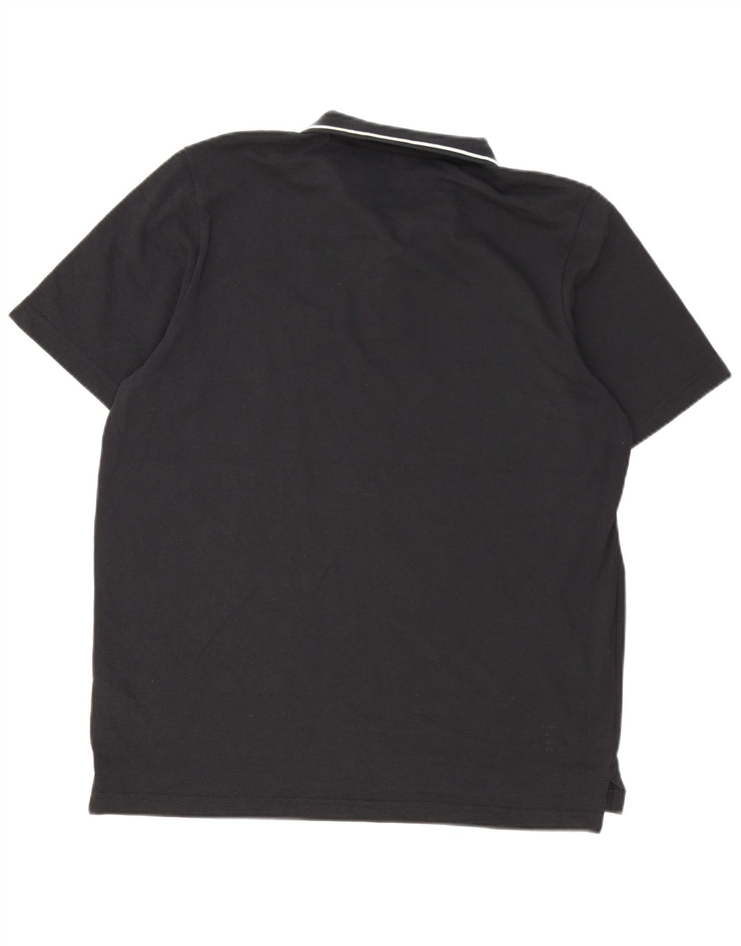 Polo Adidas da uomo grande in cotone nero