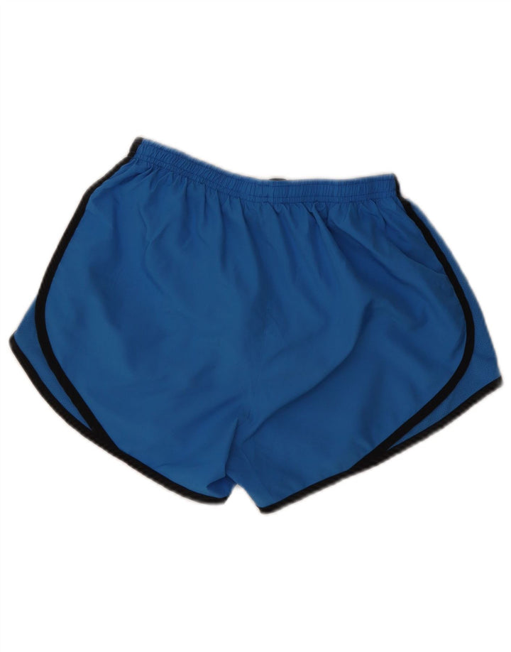 Pantaloncini sportivi Nike da donna Dri Fit UK 8 piccoli poliestere blu