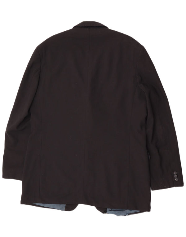 Giacca blazer a 3 bottoni da uomo Marks & Spencer UK 44 XL poliestere blu navy