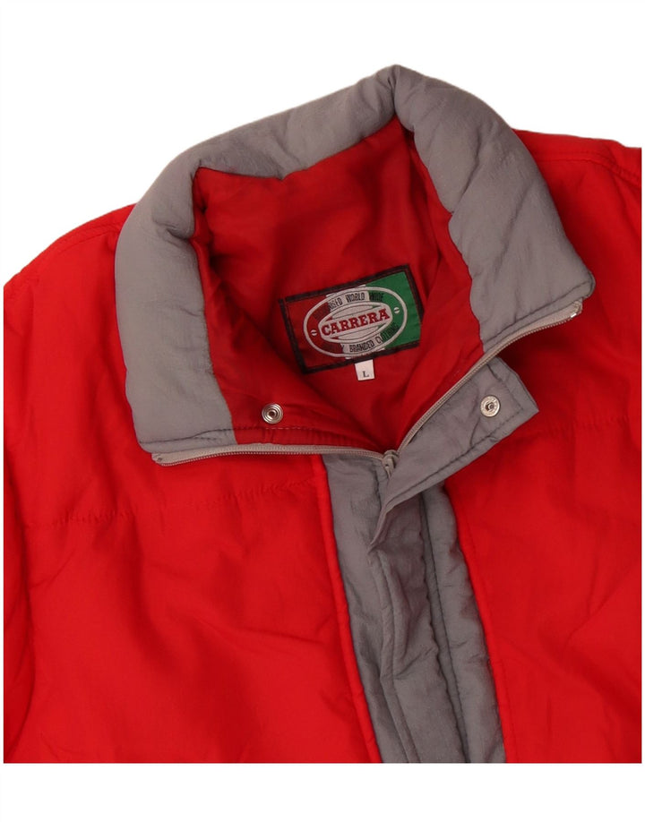 Giacca imbottita da uomo Carrera UK 40 Large Red Colourblock in poliammide