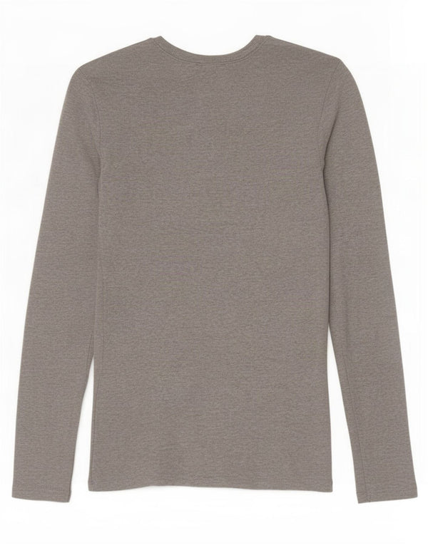 Polo Ralph Lauren Top da donna a maniche lunghe UK 4 XS in cotone grigio
