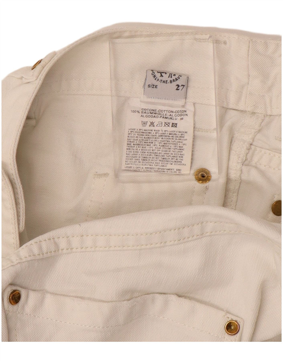 Jeans dritti da donna DIESEL W27 L29 cotone bianco
