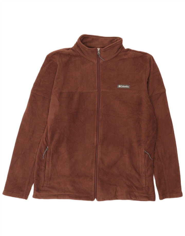 Giacca in pile da uomo Columbia UK 42 XL poliestere marrone