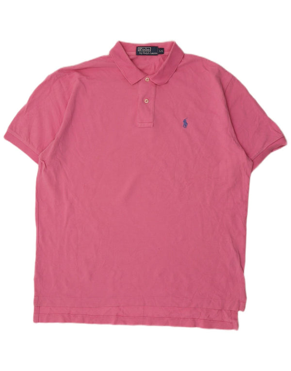 Polo Ralph Lauren da uomo grande in cotone rosa