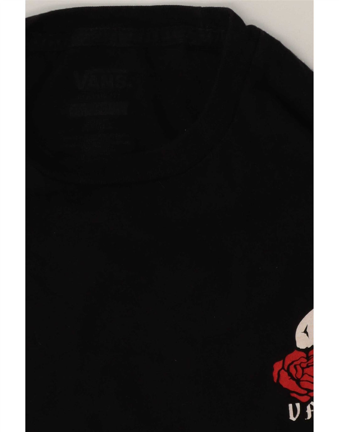 T-shirt grafica da uomo Vans Top grande in cotone nero