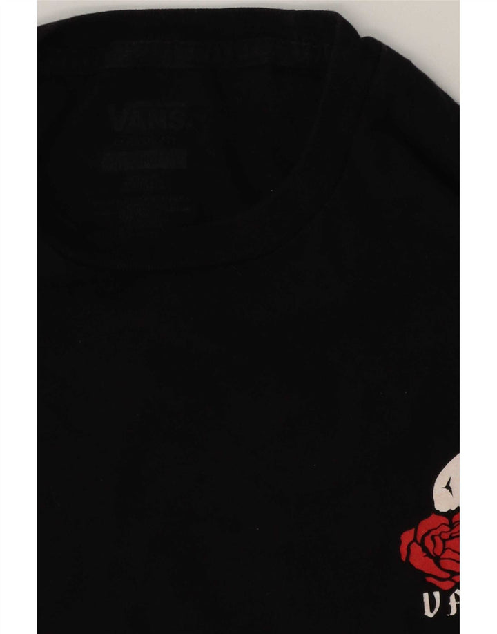 T-shirt grafica da uomo Vans Top grande in cotone nero
