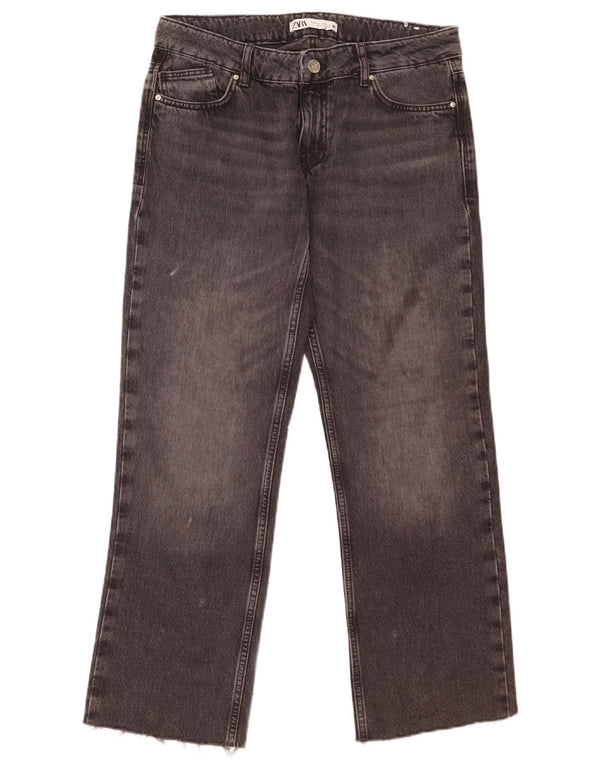 Jeans dritti da donna Zara EU 36 XS W26 L29 Nero