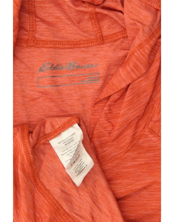 Felpa con cappuccio da donna Eddie Bauer UK 16 Grande poliestere screziato arancione