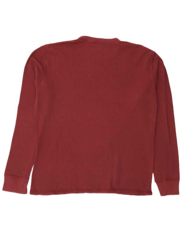 Top Ralph Lauren da uomo a maniche lunghe 2XL in cotone bordeaux