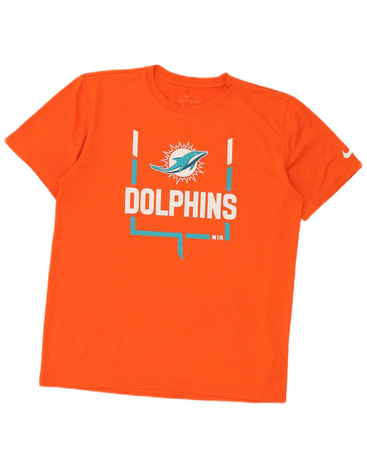 T-shirt grafica da uomo Nike Miami Dolphins Top in poliestere arancione medio