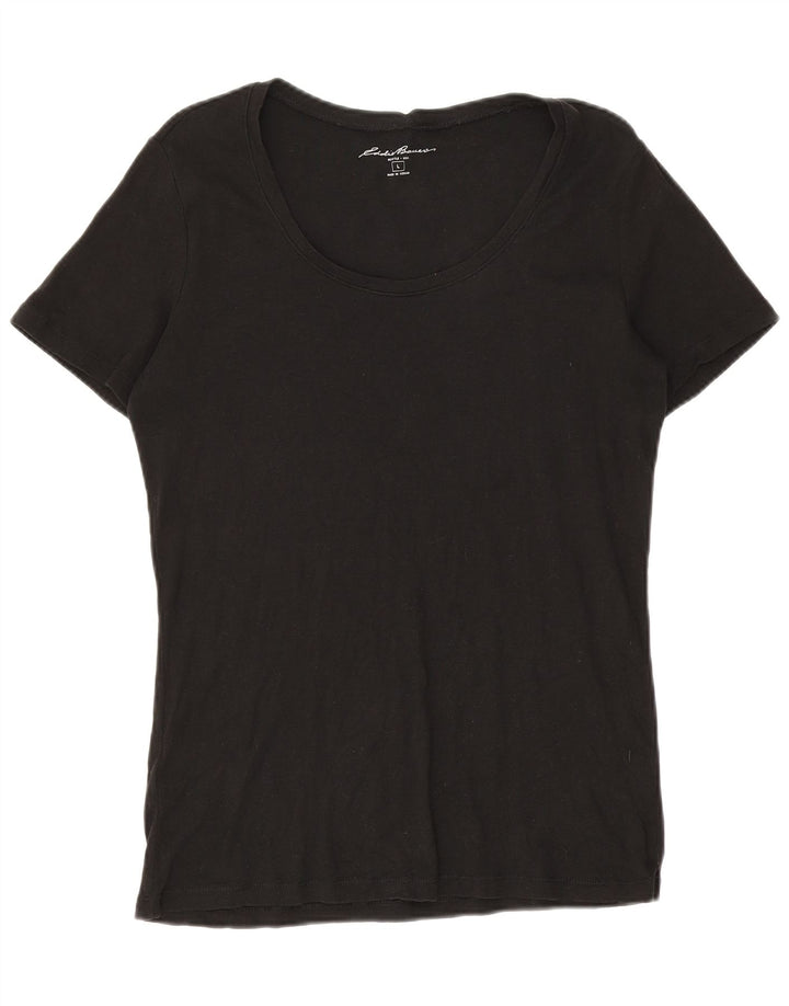 T-shirt da donna EDDIE BAUER UK 16 grande nera