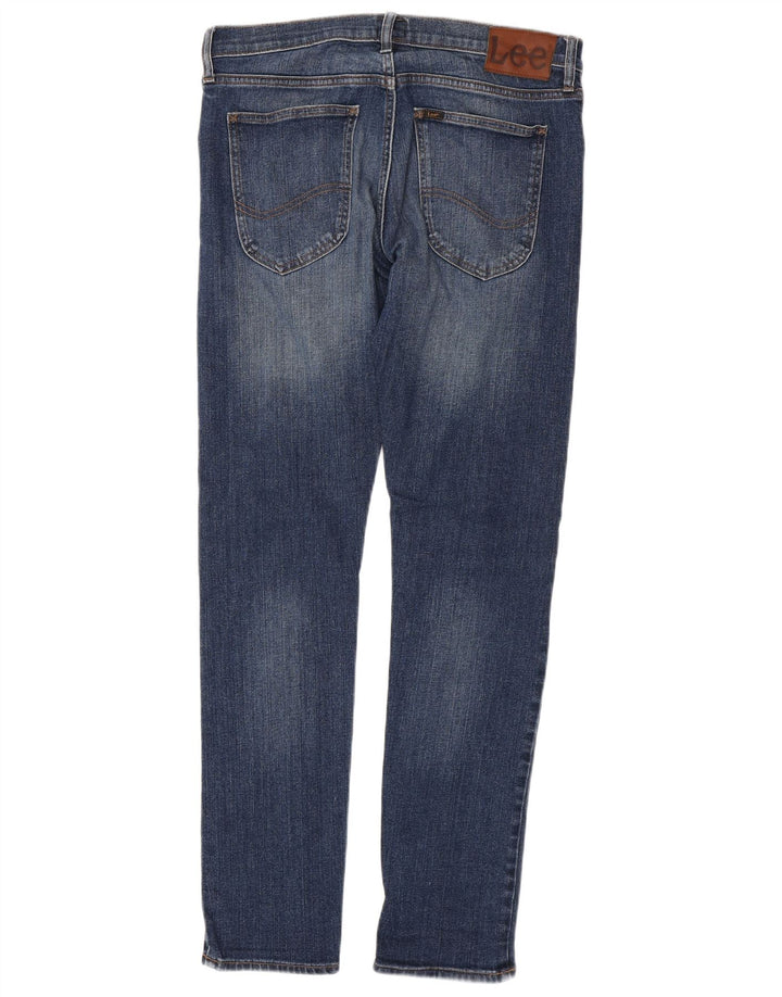 LEE Mens Luke Distressed Slim Jeans W32 L32 Blue Cotton