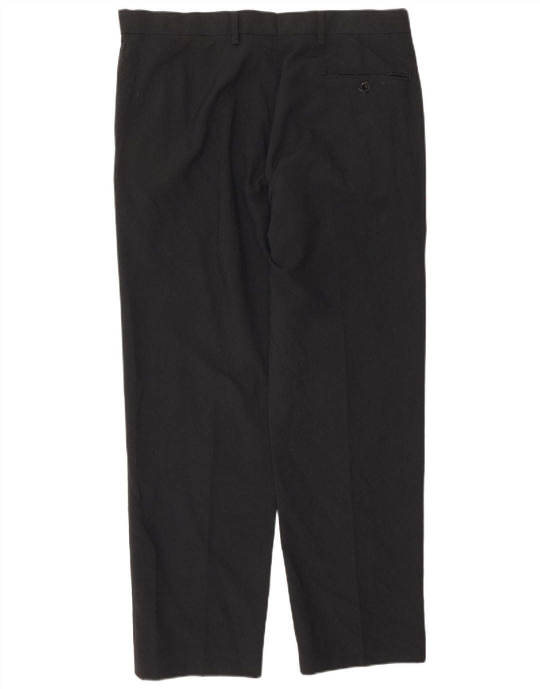 Pantaloni da abito regolari da uomo Marks & Spencer W34 L29 poliestere nero