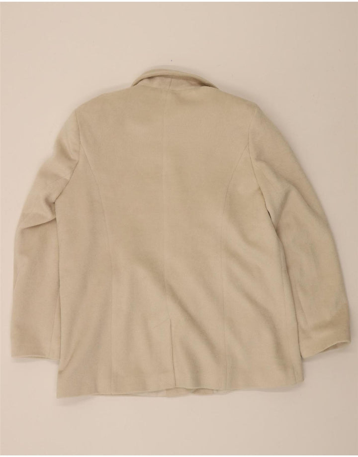 MISS SELFRIDGE Womens Oversized 3 Button Blazer Jacket UK 14 Large  Beige Vintage Miss Selfridge and Second-Hand Miss Selfridge from Messina Hembry 