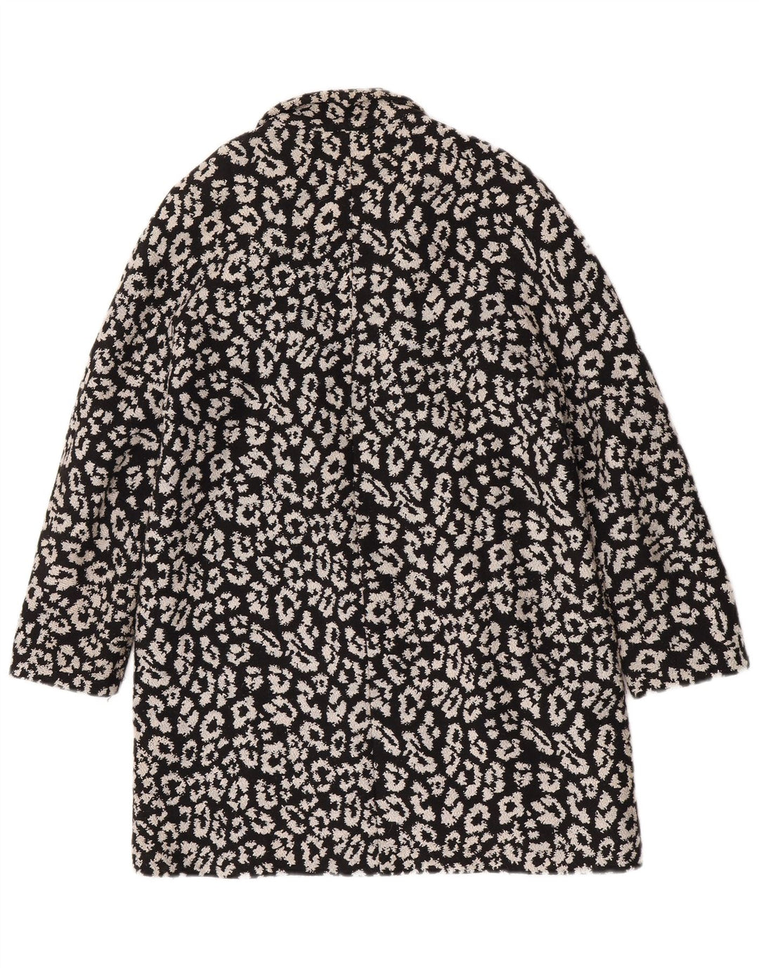 Soprabito aperto da donna Zara con motivo astratto UK 14 grande cotone nero