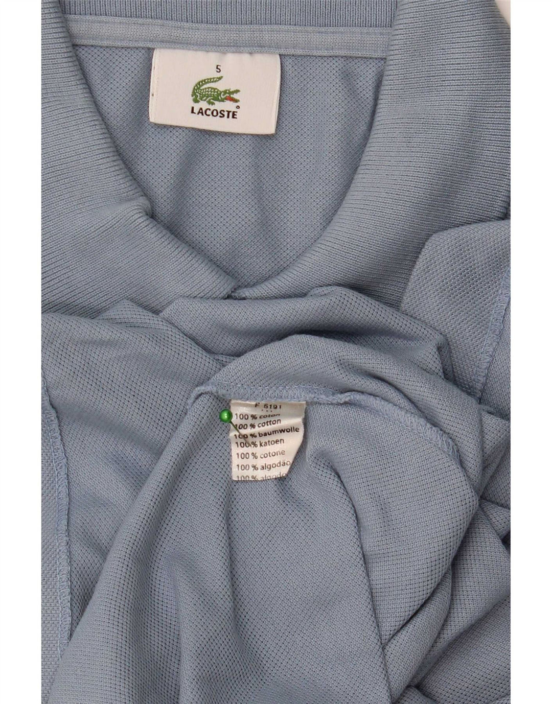 Polo da uomo Lacoste taglia 5 grande in cotone blu