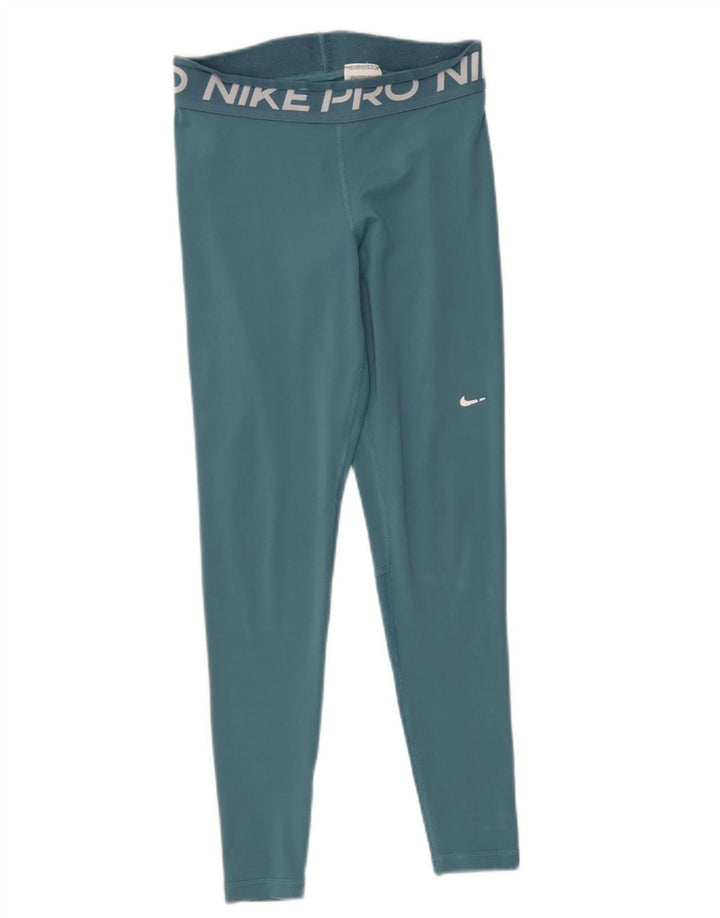 Leggings grafici Nike Dri Fit da donna UK 12 poliestere turchese medio