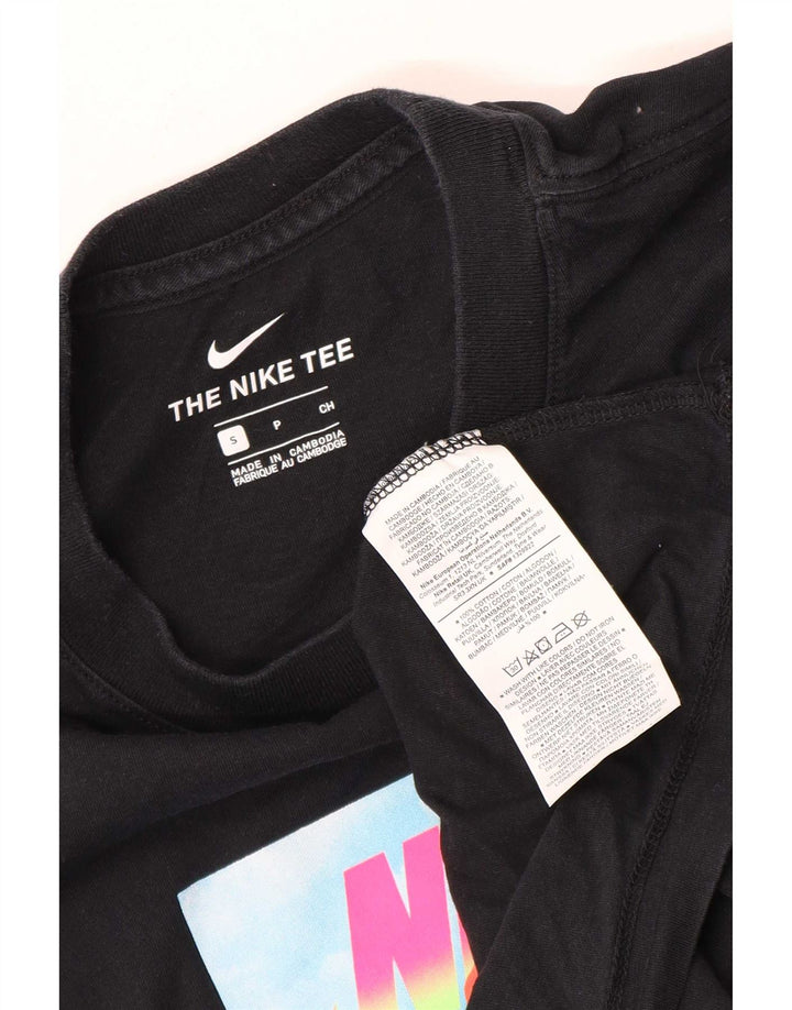 T-shirt grafica da uomo Nike Top Small in cotone nero