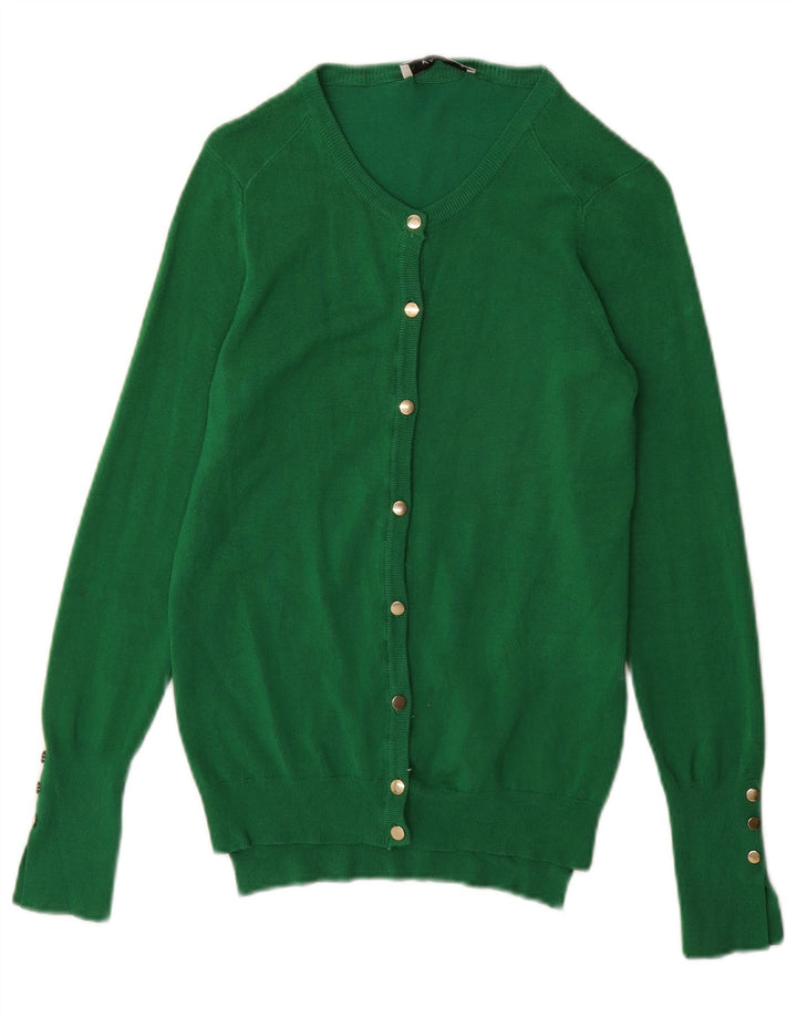 Maglione cardigan da donna Zara UK 10 piccolo viscosa verde
