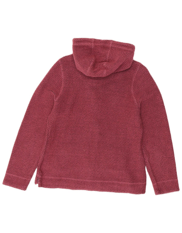 Maglione con cappuccio e zip da donna Weird Fish UK 14 grande cotone rosa