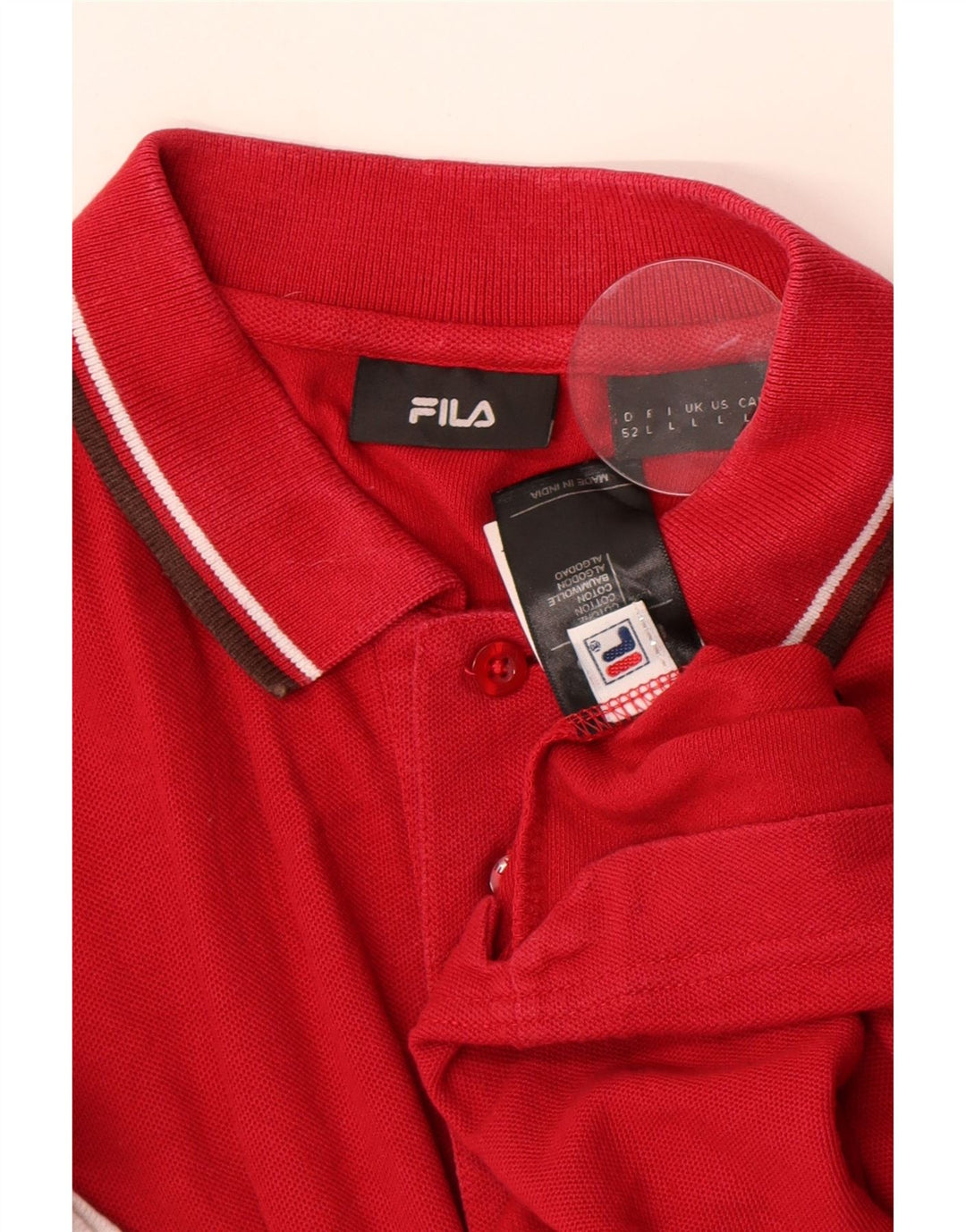 Polo da uomo Fila Large rossa in cotone