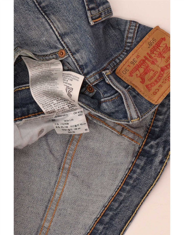 Levi's Uomo 559 Pantaloncini di jeans W36 Large Blu Cotone