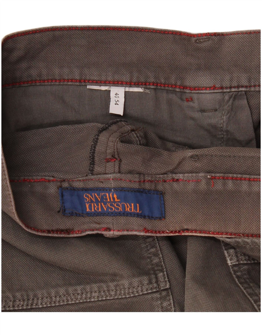 Pantaloni Casual Dritti Uomo Trussardi W36 L34 Grigi