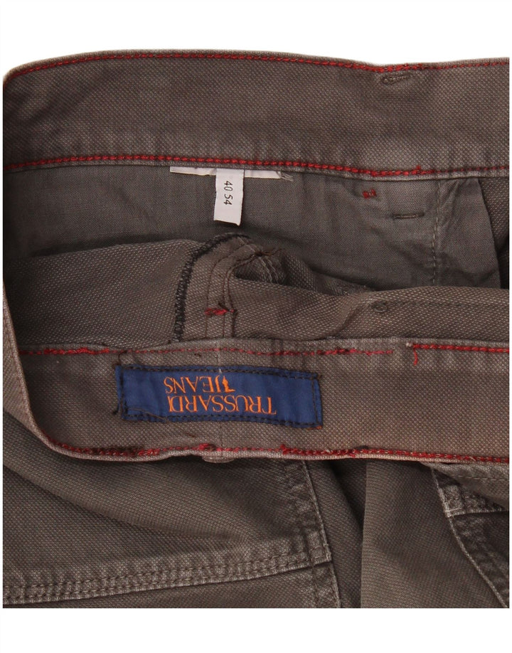 Pantaloni Casual Dritti Uomo Trussardi W36 L34 Grigi