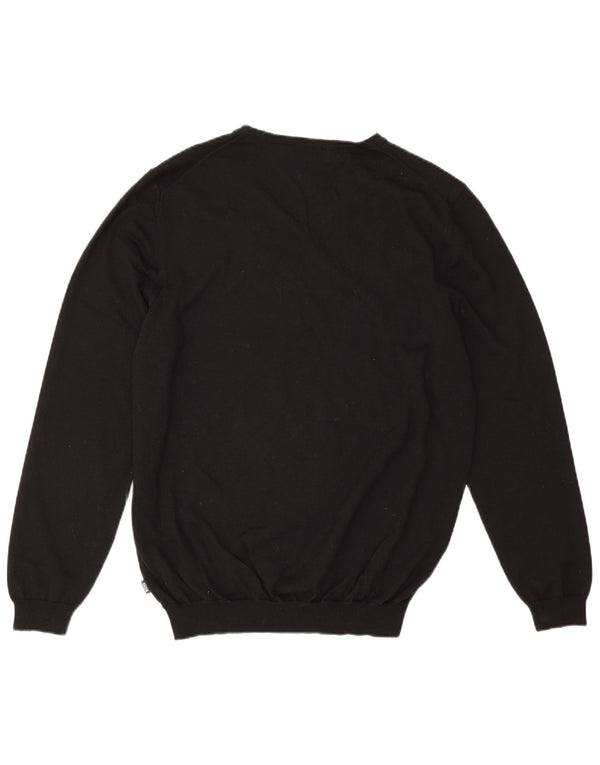 Maglione Hugo Boss da uomo slim fit con scollo a V XL in lana vergine nera