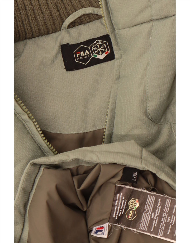 Giacca imbottita da uomo Fila UK 40 Large Verde Poliestere