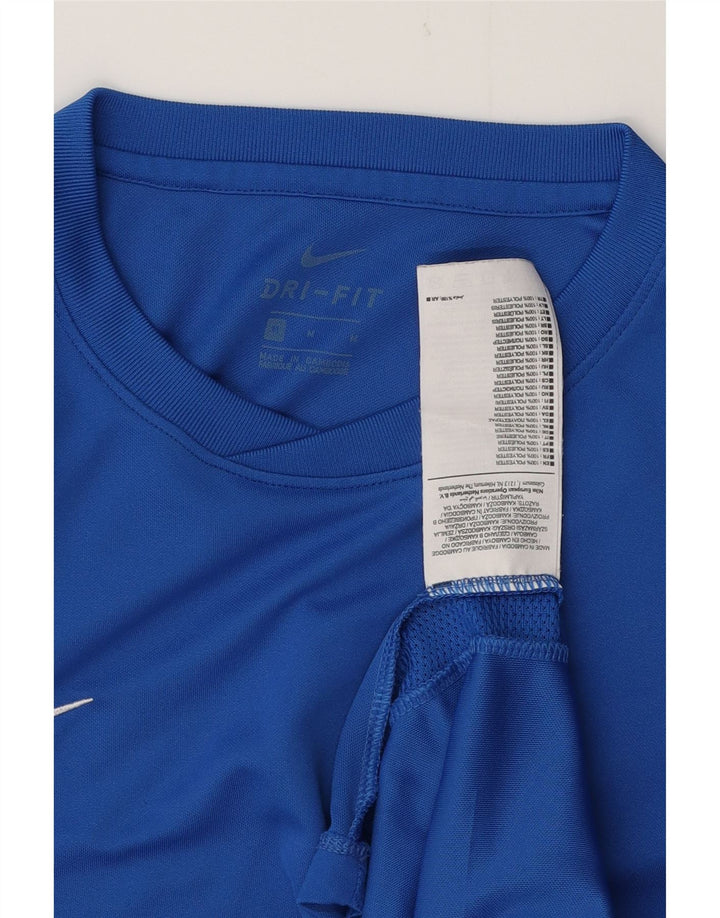 NIKE Mens T-Shirt Top Medium Blue Polyester