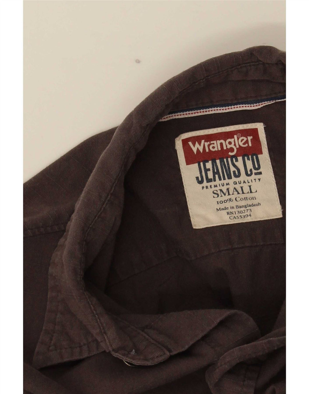 Camicia Wrangler da uomo vestibilità regolare piccola in cotone marrone