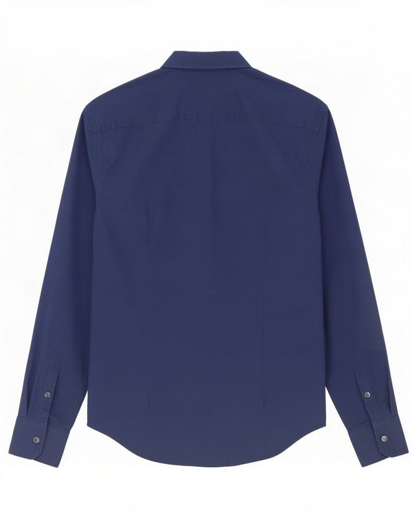 Camicia slim fit da uomo Tommy Hilfiger piccola in cotone blu navy