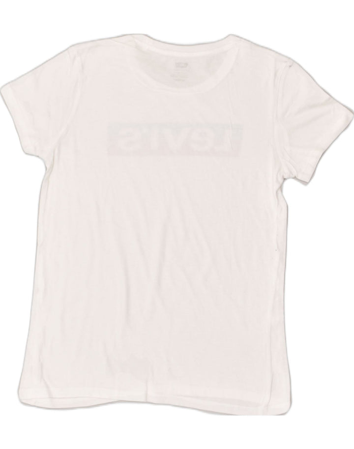 LEVI'S Womens Graphic T-Shirt Top UK 6 XS White | Vintage Levi's | Thrift | Second-Hand Levi's | Used Clothing | Messina Hembry 