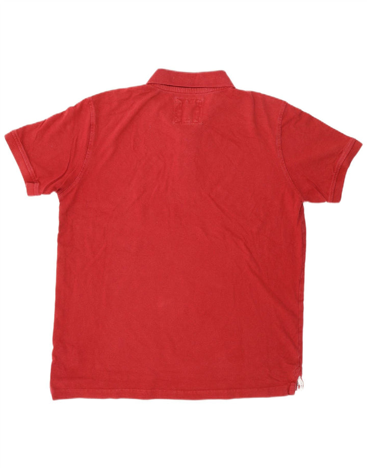 CREW CLOTHING Polo da uomo grande in cotone rosso