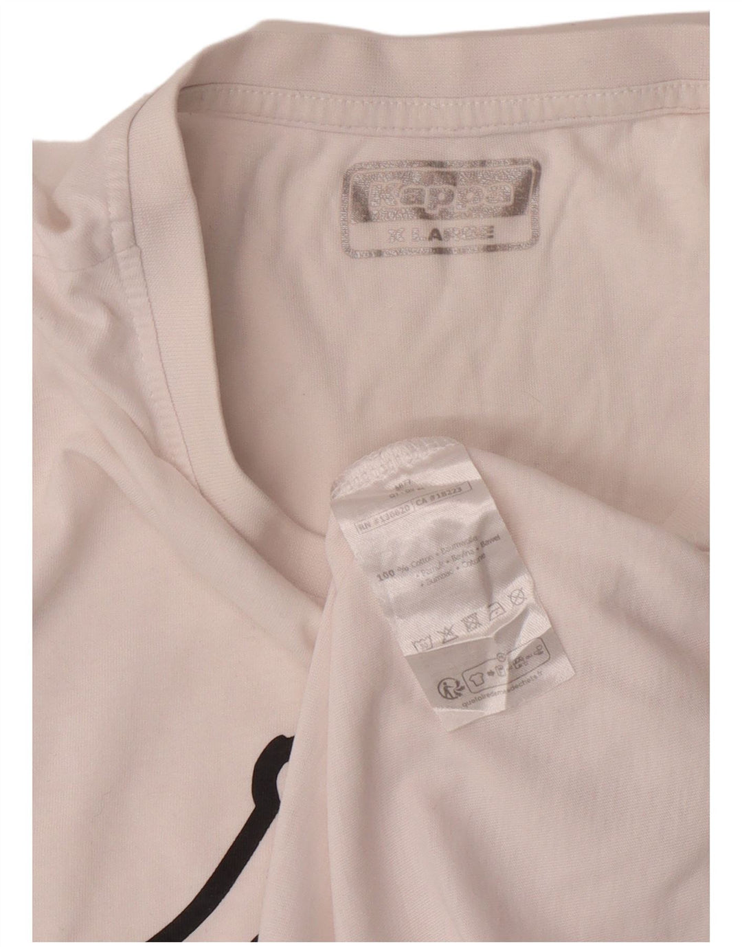 KAPPA Mens Graphic T-Shirt Top XL White Cotton